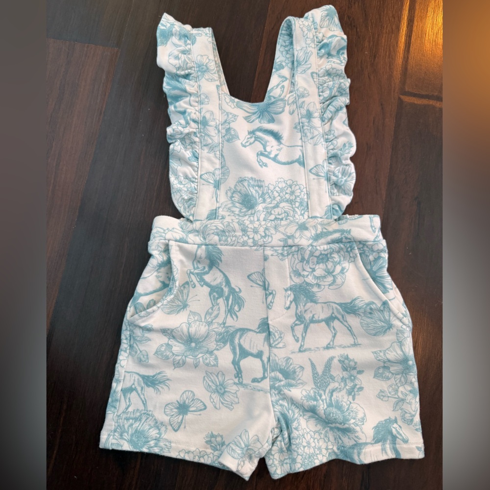 Posh Peanut Charlotte Anne Ruffle Strap Romper